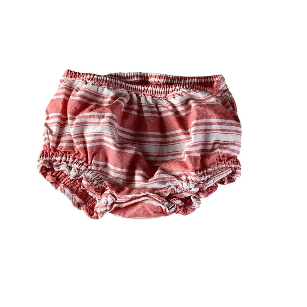 Old Navy Striped Bloomers Diaper Cover Girls 0-3 Months Pink White Cotton‎